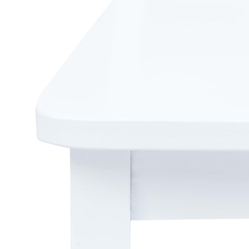 Maison Madeleine -  5 Piece Dining Set Solid Rubber Wood White